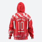Personalised Dolphins Mascot Rugby Zip Hoodie Redcliffe Peninsula Athletic Graphic Print