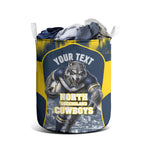 Personalised North Queensland Cowboys Mascot Rugby Laundry Basket Townsville Cityscape Athletic Graphic Print