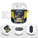 Personalised North Queensland Cowboys Mascot Rugby AirPods Case Townsville Cityscape Athletic Graphic Print