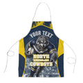 Personalised North Queensland Cowboys Mascot Rugby Apron Townsville Cityscape Athletic Graphic Print