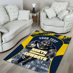 Personalised North Queensland Cowboys Mascot Rugby Area Rug Townsville Cityscape Athletic Graphic Print