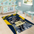 Personalised North Queensland Cowboys Mascot Rugby Area Rug Townsville Cityscape Athletic Graphic Print
