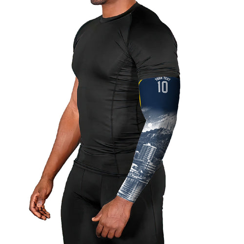 Personalised North Queensland Cowboys Mascot Rugby Arm Sleeves Townsville Cityscape Athletic Graphic Print