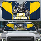 Personalised North Queensland Cowboys Mascot Rugby Auto Sun Shade Townsville Cityscape Athletic Graphic Print