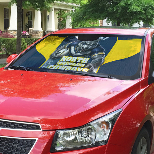 Personalised North Queensland Cowboys Mascot Rugby Auto Sun Shade Townsville Cityscape Athletic Graphic Print