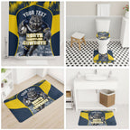Personalised North Queensland Cowboys Mascot Rugby Bathroom Set Townsville Cityscape Athletic Graphic Print