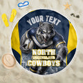 Personalised North Queensland Cowboys Mascot Rugby Beach Blanket Townsville Cityscape Athletic Graphic Print