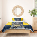 Personalised North Queensland Cowboys Mascot Rugby Bedding Set Townsville Cityscape Athletic Graphic Print