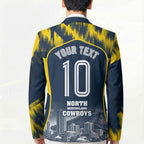 Personalised North Queensland Cowboys Mascot Rugby Blazer Townsville Cityscape Athletic Graphic Print