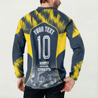 Personalised North Queensland Cowboys Mascot Rugby Button Sweatshirt Townsville Cityscape Athletic Graphic Print