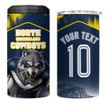 Personalised North Queensland Cowboys Mascot Rugby 4 in 1 Can Cooler Tumbler Townsville Cityscape Athletic Graphic Print