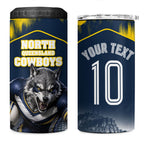 Personalised North Queensland Cowboys Mascot Rugby 4 in 1 Can Cooler Tumbler Townsville Cityscape Athletic Graphic Print