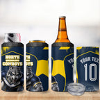 Personalised North Queensland Cowboys Mascot Rugby 4 in 1 Can Cooler Tumbler Townsville Cityscape Athletic Graphic Print