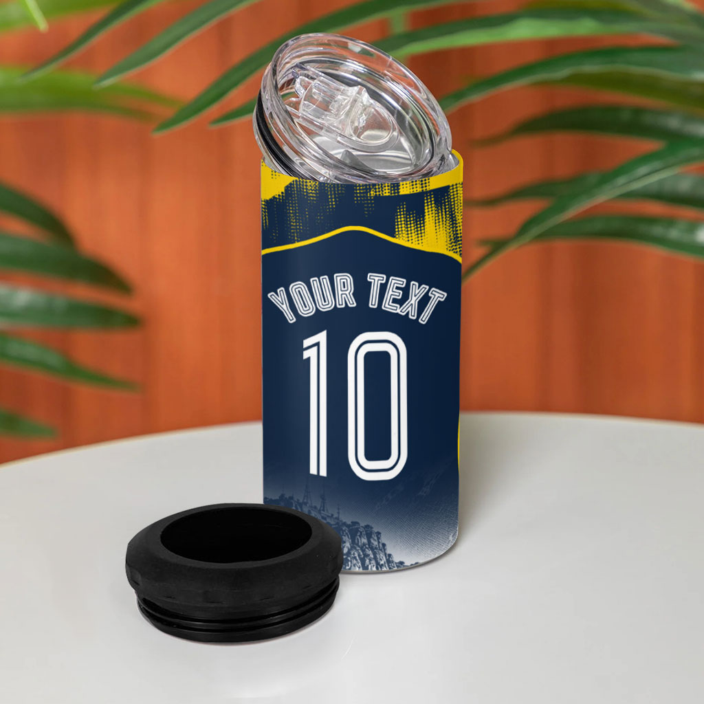 Personalised North Queensland Cowboys Mascot Rugby 4 in 1 Can Cooler Tumbler Townsville Cityscape Athletic Graphic Print