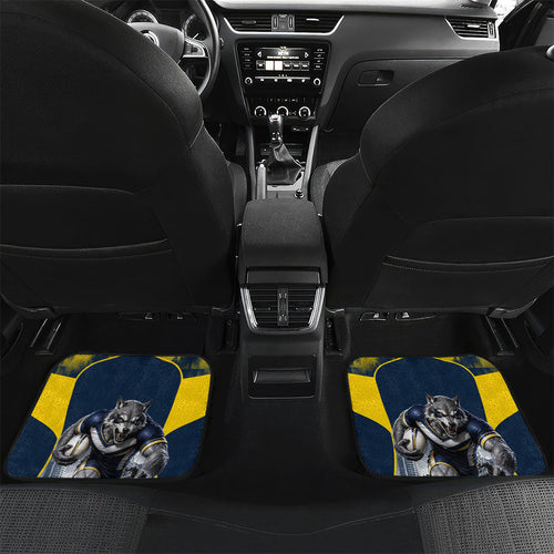 Personalised North Queensland Cowboys Mascot Rugby Car Mats Townsville Cityscape Athletic Graphic Print