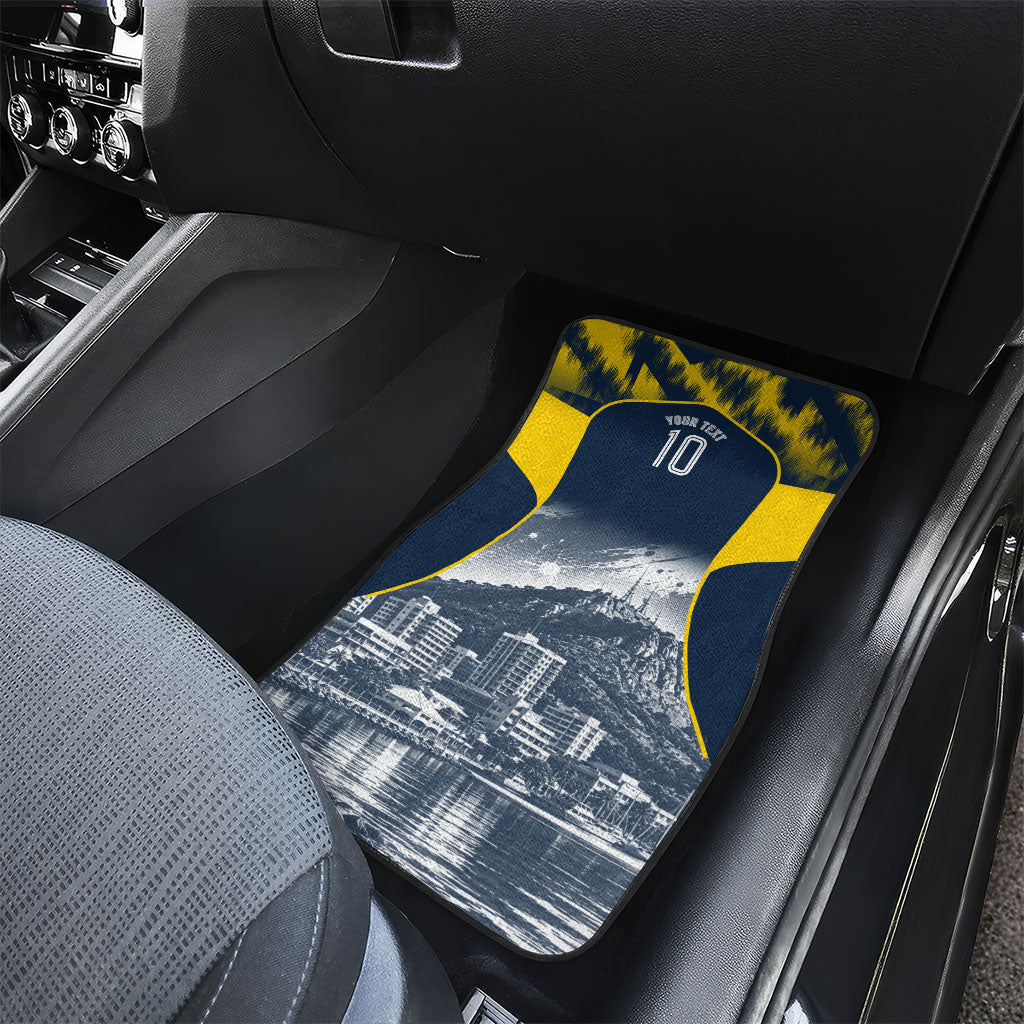 Personalised North Queensland Cowboys Mascot Rugby Car Mats Townsville Cityscape Athletic Graphic Print