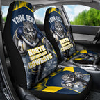 Personalised North Queensland Cowboys Mascot Rugby Car Seat Cover Townsville Cityscape Athletic Graphic Print
