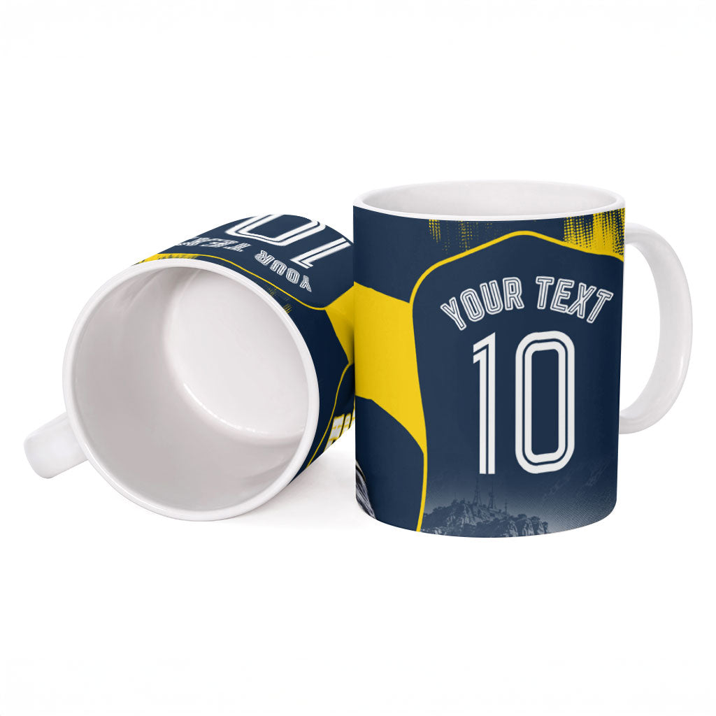 Personalised North Queensland Cowboys Mascot Rugby Ceramic Mug Townsville Cityscape Athletic Graphic Print