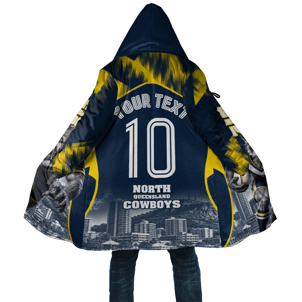 Personalised North Queensland Cowboys Mascot Rugby Cloak Townsville Cityscape Athletic Graphic Print