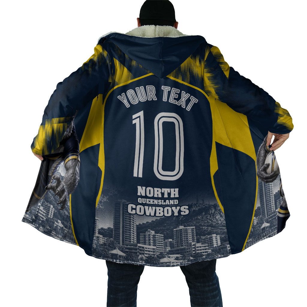 Personalised North Queensland Cowboys Mascot Rugby Cloak Townsville Cityscape Athletic Graphic Print