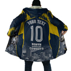 Personalised North Queensland Cowboys Mascot Rugby Cloak Townsville Cityscape Athletic Graphic Print