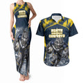 Personalised North Queensland Cowboys Mascot Rugby Couples Matching Tank Maxi Dress and Hawaiian Shirt Townsville Cityscape Athletic Graphic Print