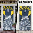 Personalised North Queensland Cowboys Mascot Rugby Door Cover Townsville Cityscape Athletic Graphic Print