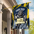 Personalised North Queensland Cowboys Mascot Rugby Garden Flag Townsville Cityscape Athletic Graphic Print
