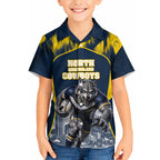 Personalised North Queensland Cowboys Mascot Rugby Hawaiian Shirt Townsville Cityscape Athletic Graphic Print