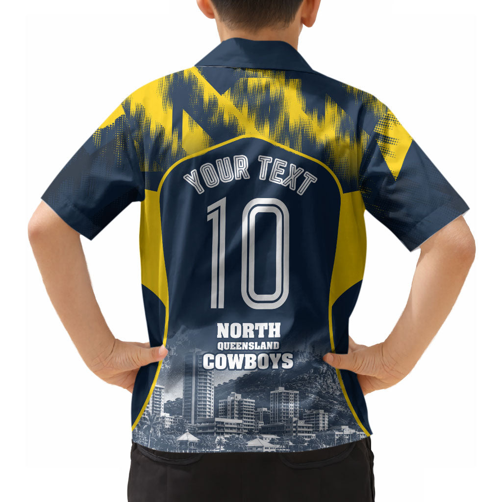 Personalised North Queensland Cowboys Mascot Rugby Hawaiian Shirt Townsville Cityscape Athletic Graphic Print