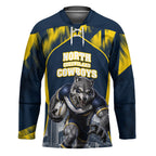 Personalised North Queensland Cowboys Mascot Rugby Hockey Jersey Townsville Cityscape Athletic Graphic Print