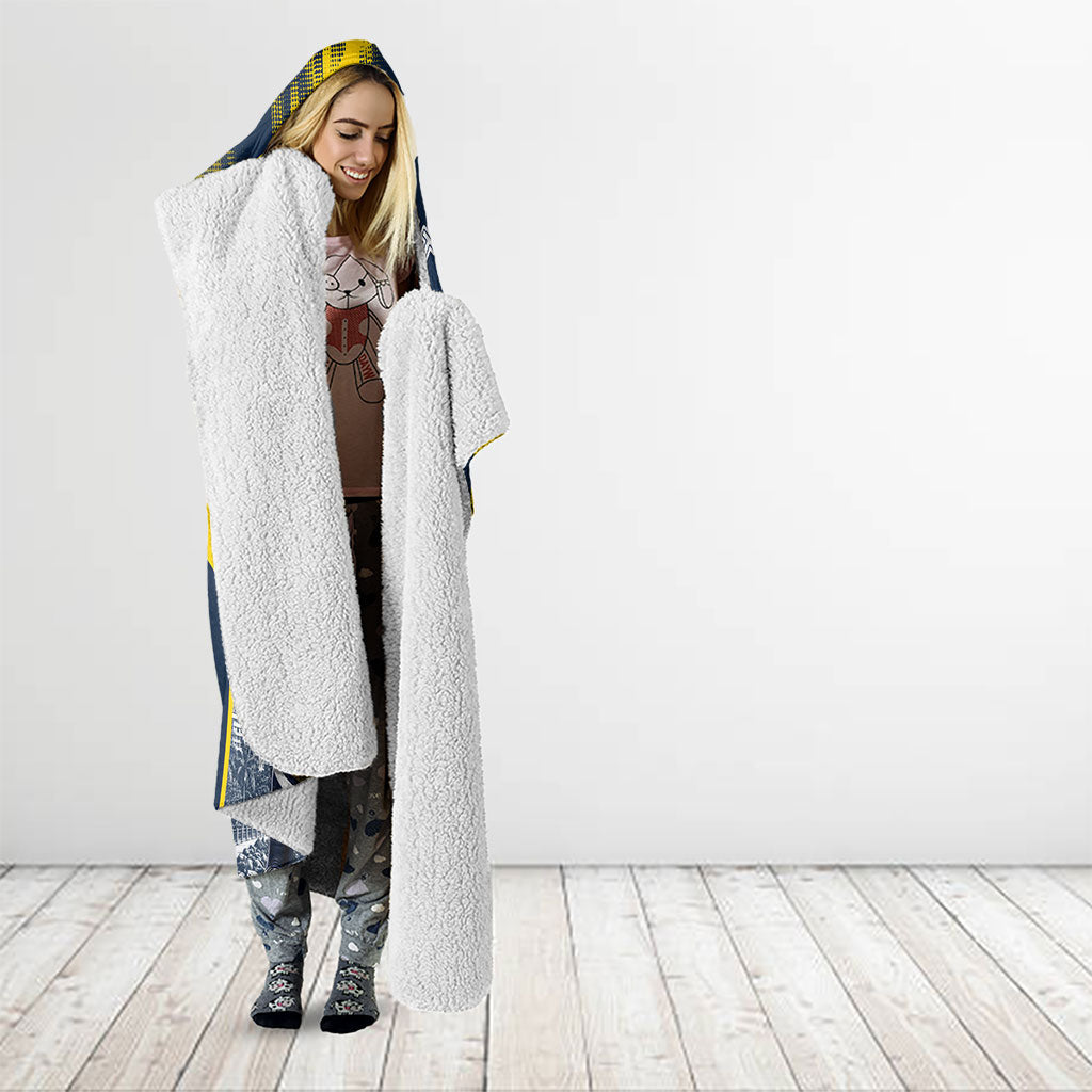 Personalised North Queensland Cowboys Mascot Rugby Hooded Blanket Townsville Cityscape Athletic Graphic Print
