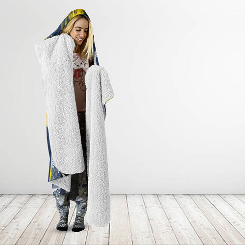 Personalised North Queensland Cowboys Mascot Rugby Hooded Blanket Townsville Cityscape Athletic Graphic Print