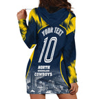 Personalised North Queensland Cowboys Mascot Rugby Hoodie Dress Townsville Cityscape Athletic Graphic Print