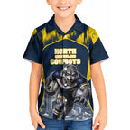 Personalised North Queensland Cowboys Mascot Rugby Kid Hawaiian Shirt Townsville Cityscape Athletic Graphic Print