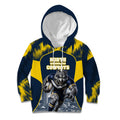 Personalised North Queensland Cowboys Mascot Rugby Kid Hoodie Townsville Cityscape Athletic Graphic Print