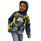 Personalised North Queensland Cowboys Mascot Rugby Kid Hoodie Townsville Cityscape Athletic Graphic Print
