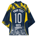 Personalised North Queensland Cowboys Mascot Rugby Kimono Townsville Cityscape Athletic Graphic Print