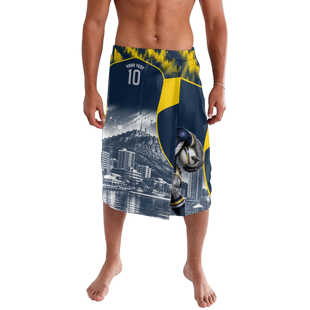 Personalised North Queensland Cowboys Mascot Rugby Lavalava Townsville Cityscape Athletic Graphic Print