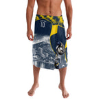 Personalised North Queensland Cowboys Mascot Rugby Lavalava Townsville Cityscape Athletic Graphic Print