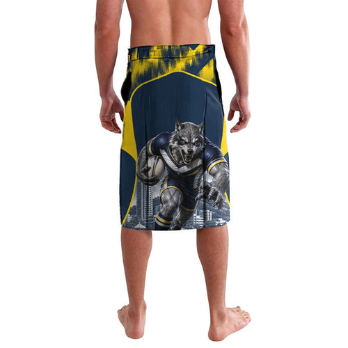 Personalised North Queensland Cowboys Mascot Rugby Lavalava Townsville Cityscape Athletic Graphic Print