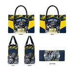 Personalised North Queensland Cowboys Mascot Rugby Leather Bag Townsville Cityscape Athletic Graphic Print