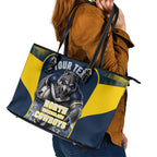 Personalised North Queensland Cowboys Mascot Rugby Leather Tote Bag Townsville Cityscape Athletic Graphic Print
