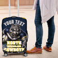 Personalised North Queensland Cowboys Mascot Rugby Luggage Cover Townsville Cityscape Athletic Graphic Print