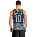 Personalised North Queensland Cowboys Mascot Rugby Men Tank Top Townsville Cityscape Athletic Graphic Print