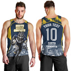 Personalised North Queensland Cowboys Mascot Rugby Men Tank Top Townsville Cityscape Athletic Graphic Print