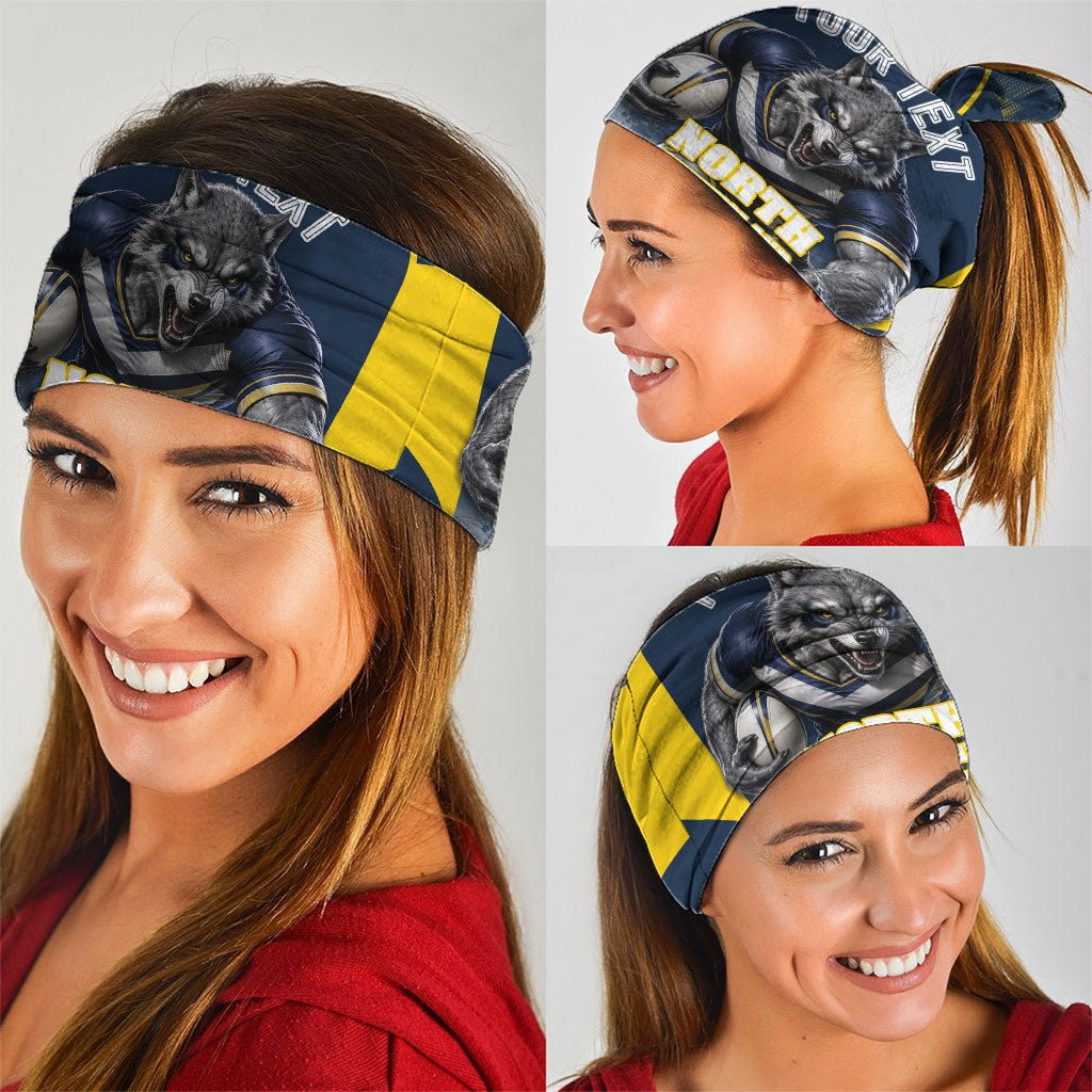 Personalised North Queensland Cowboys Mascot Rugby Neck Gaiter Townsville Cityscape Athletic Graphic Print
