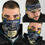 Personalised North Queensland Cowboys Mascot Rugby Neck Gaiter Townsville Cityscape Athletic Graphic Print