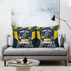 Personalised North Queensland Cowboys Mascot Rugby Pillow Cover Townsville Cityscape Athletic Graphic Print