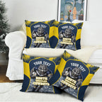 Personalised North Queensland Cowboys Mascot Rugby Pillow Cover Townsville Cityscape Athletic Graphic Print